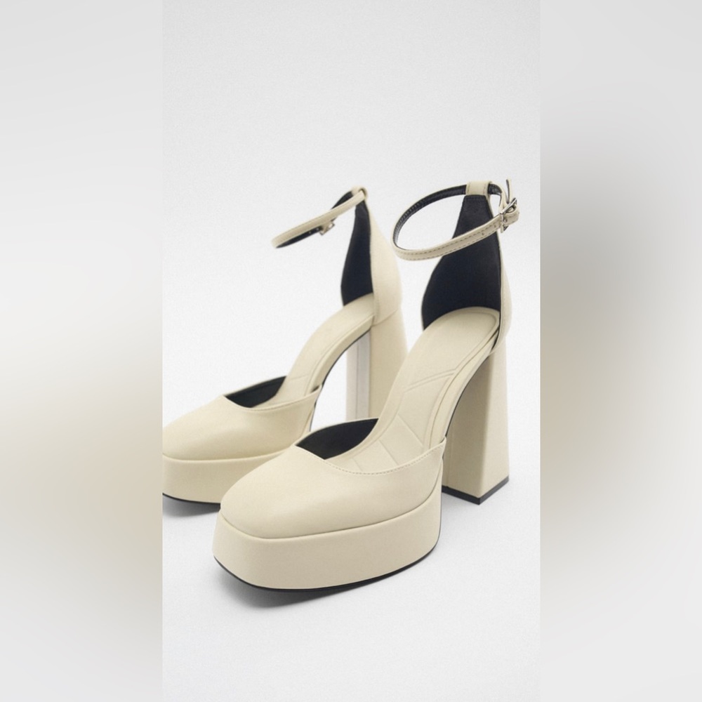 Zara Healed Platform Shoes - Black